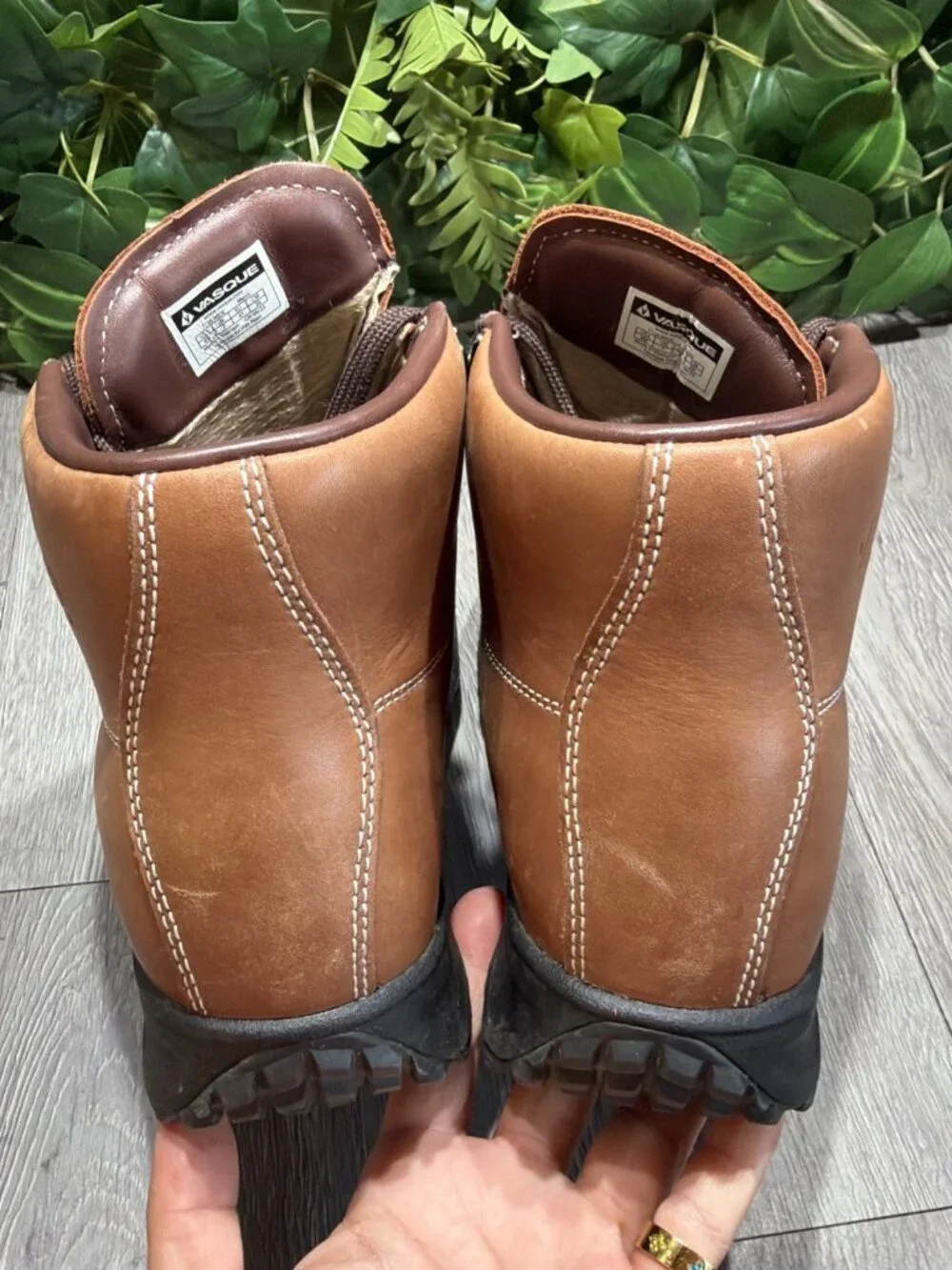 VTG Vasque SKYWALK Sundowner Boots Men 8 Wide Leather Gore Tex Made in Italy 90s
